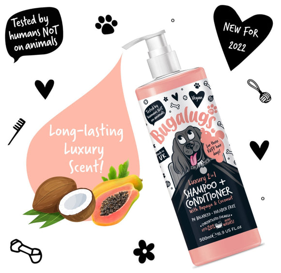 Bugalugs Luxury 2in1 Shampoo & Conditioner Papaya & Coconut