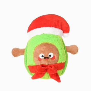 HugSmart Pet - Happy Woofmas | Santa Avocado - Dog Plush Toy