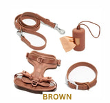 Dog harness brown 