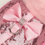 Sparkle Sequin Pink Bow Harness