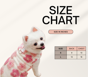 Fleece Floral dog coat