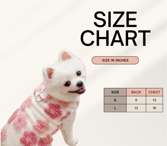 Fleece Floral dog coat