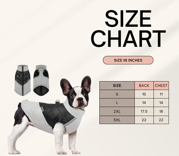 Waterproof padded dog jacket