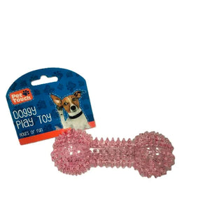 Squeaky Spike Dumbbell Toy