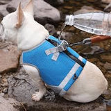 Dog cooling harness jacket blue 