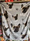 Personalised Multi Face Pet Blanket