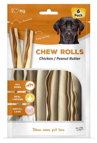 I love my chew roll chicken & peanut butter