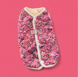 Quilted flower d ring gilet