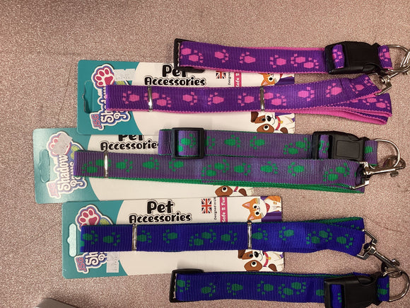 Shadow paws collar and lead
